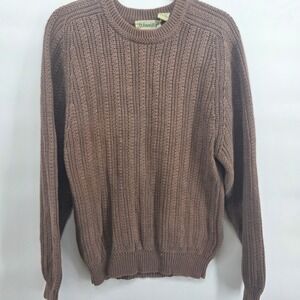 St Johns Bay Women Knit Sweater Ribbed Crew Neck Long Sleeve Pullover Top L